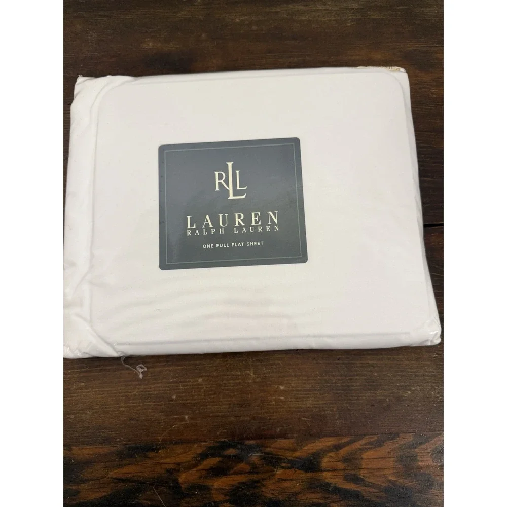 Vintage‎ RALPH LAUREN RARE FULL FLAT 250 Thread Count WHITE SHEET NEW